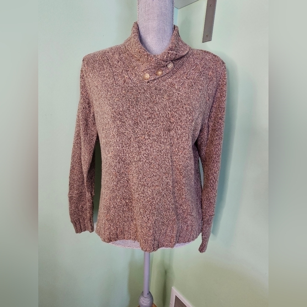 WOOLRICH women's medium sweatshirt cowl neck sweater wool blend